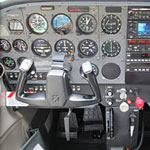 photo of cockpit instruments